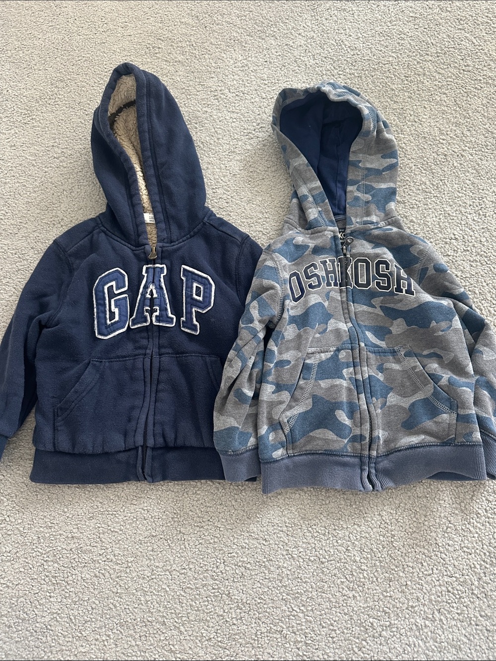 GAP Navy Kids Hooded Fleece Zip-Up Sweatshirt